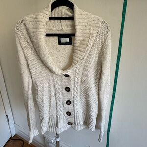 Tildon Cream Cardigan Sweater Cozy Knit